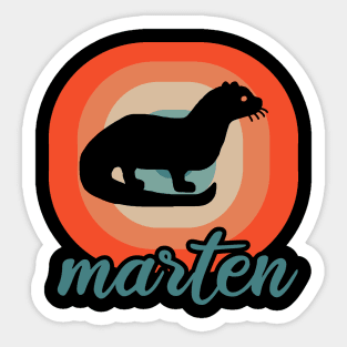 Retro Marten Desgn Children Team Animal Friends Sticker